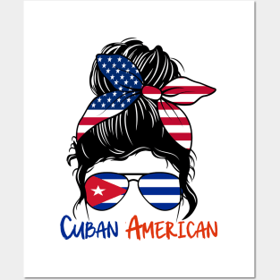 Cuban American, Cuban Girl, Cuban girlfriend, Cuba Messy bun, Cubana Posters and Art